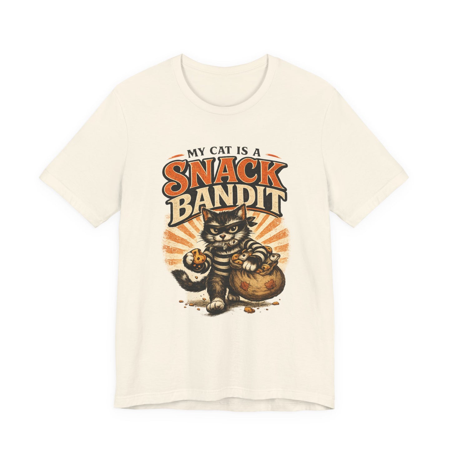 My Cat Is A Snack Bandit – Retro Whiskers - Cat T-Shirt | Cats With Character