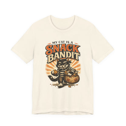 My Cat Is A Snack Bandit – Retro Whiskers - Cat T-Shirt | Cats With Character
