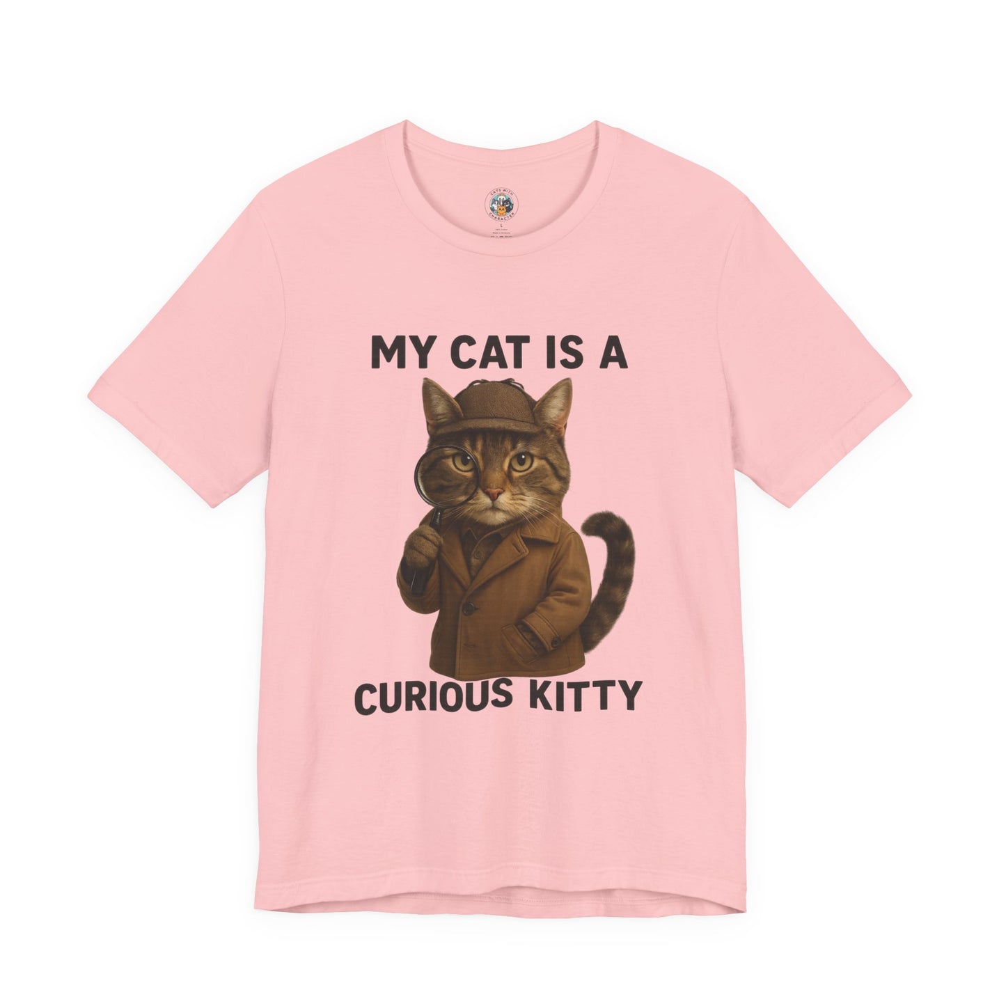 My Cat is a Curious Kitty - Paws in Focus  - Unisex Jersey Short Sleeve Tee
