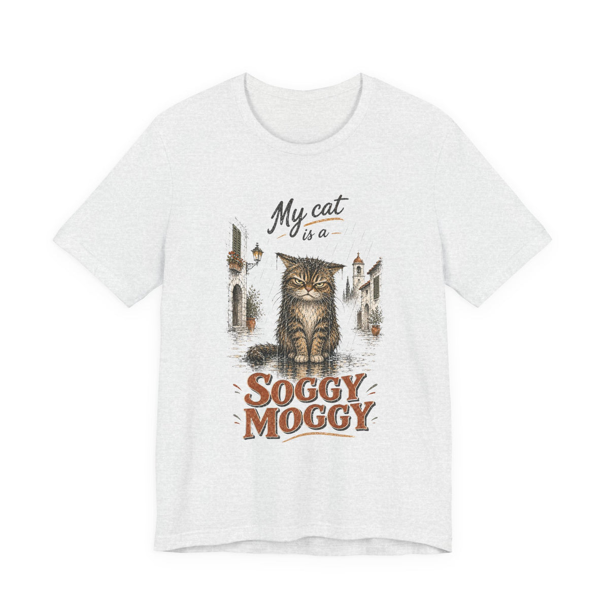 My Cat Is a Soggy Moggy – Retro Whiskers -Cat T-Shirt