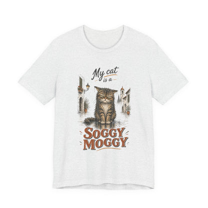 My Cat Is a Soggy Moggy – Retro Whiskers -Cat T-Shirt