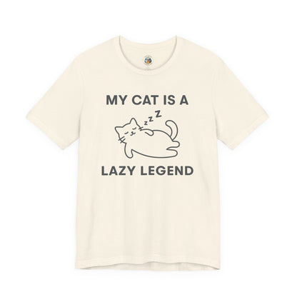 My Cat is a Lazy Legend - Simply Purrfect - Unisex Jersey Short Sleeve Tee