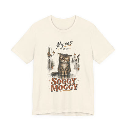 My Cat Is a Soggy Moggy – Retro Whiskers -Cat T-Shirt