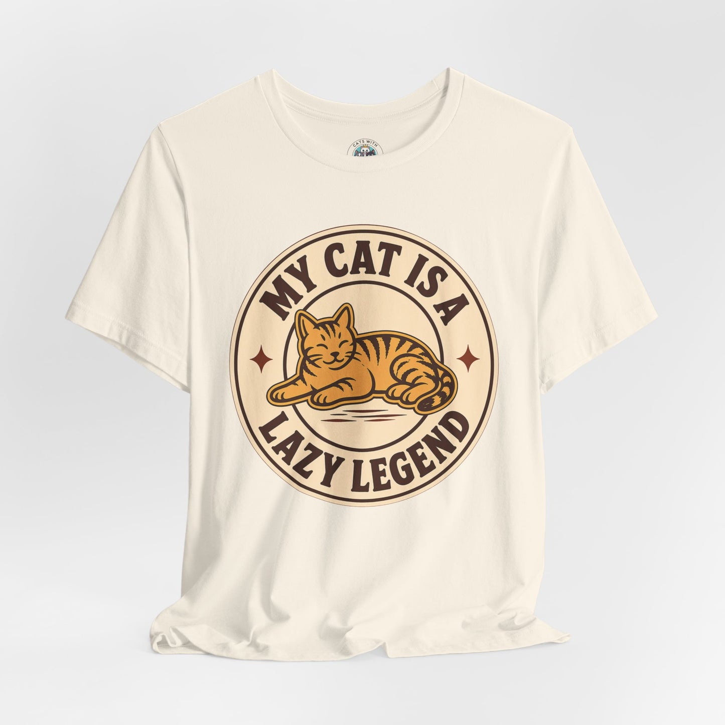 My Cat Is A Lazy Legend – Retro Vintage T-Shirt | Cats With Character