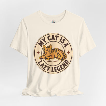 My Cat Is A Lazy Legend – Retro Vintage T-Shirt | Cats With Character