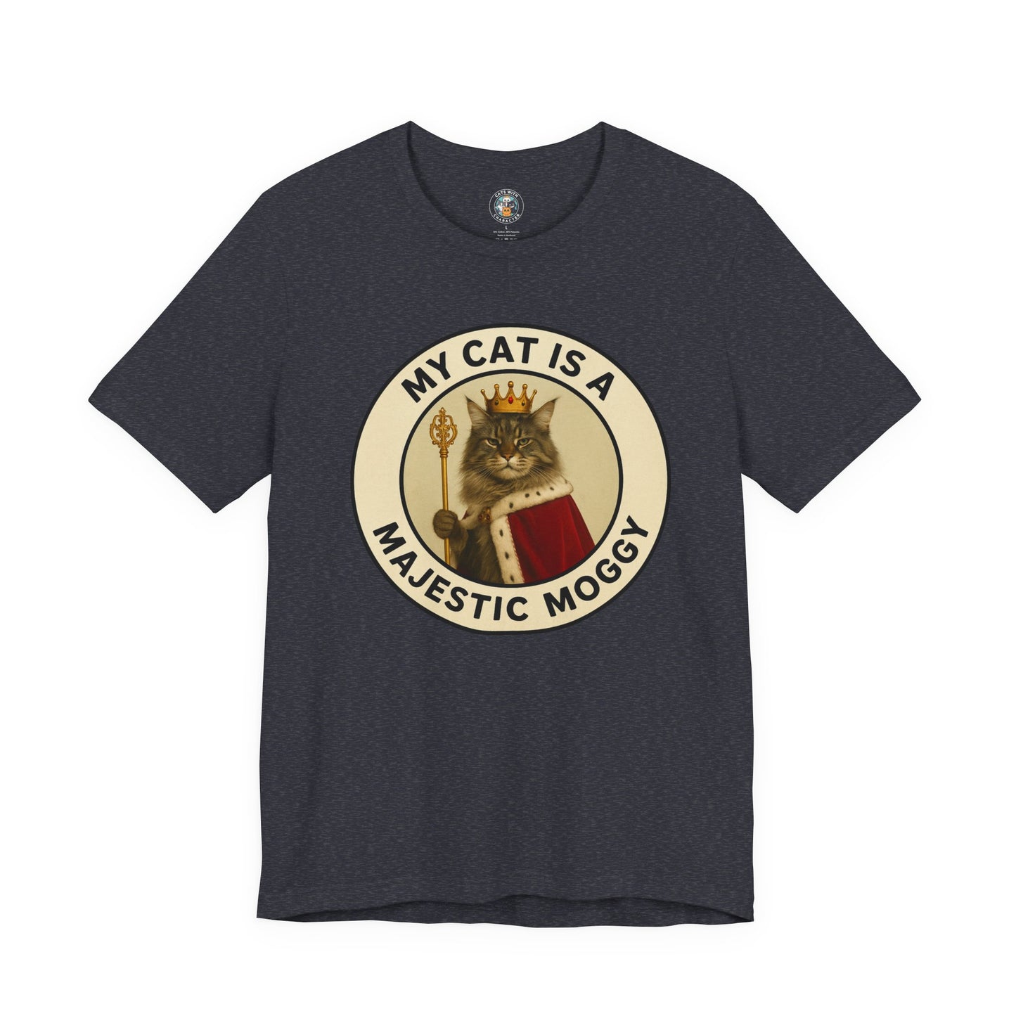 My Cat is a Majestic Moggy - Paws in Focus - Dark Unisex Jersey Short Sleeve Tee