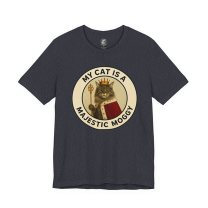 My Cat is a Majestic Moggy - Paws in Focus - Dark Unisex Jersey Short Sleeve Tee