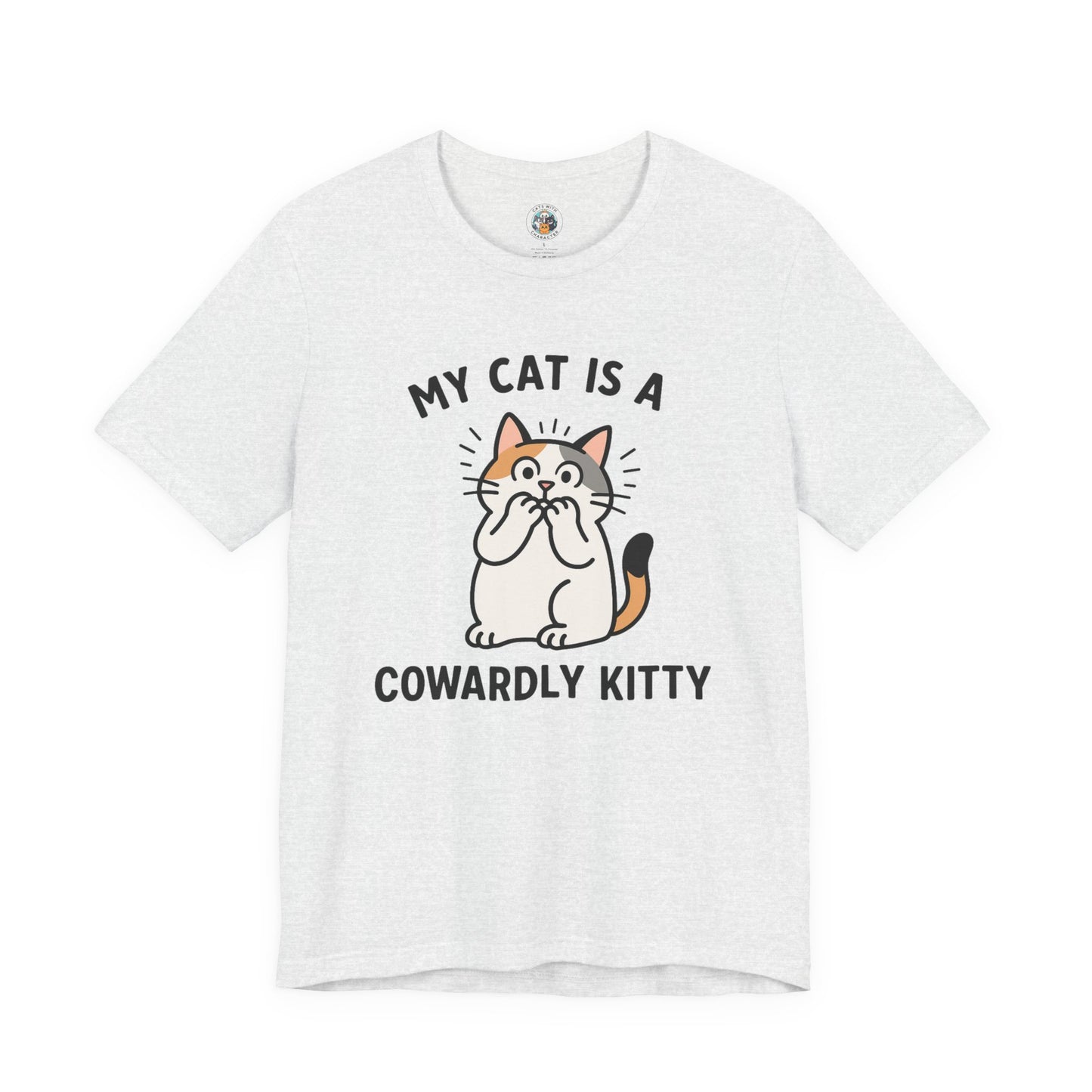 My Cat is a Cowardly Kitty - Simply Purrfect - Unisex Jersey Short Sleeve Tee