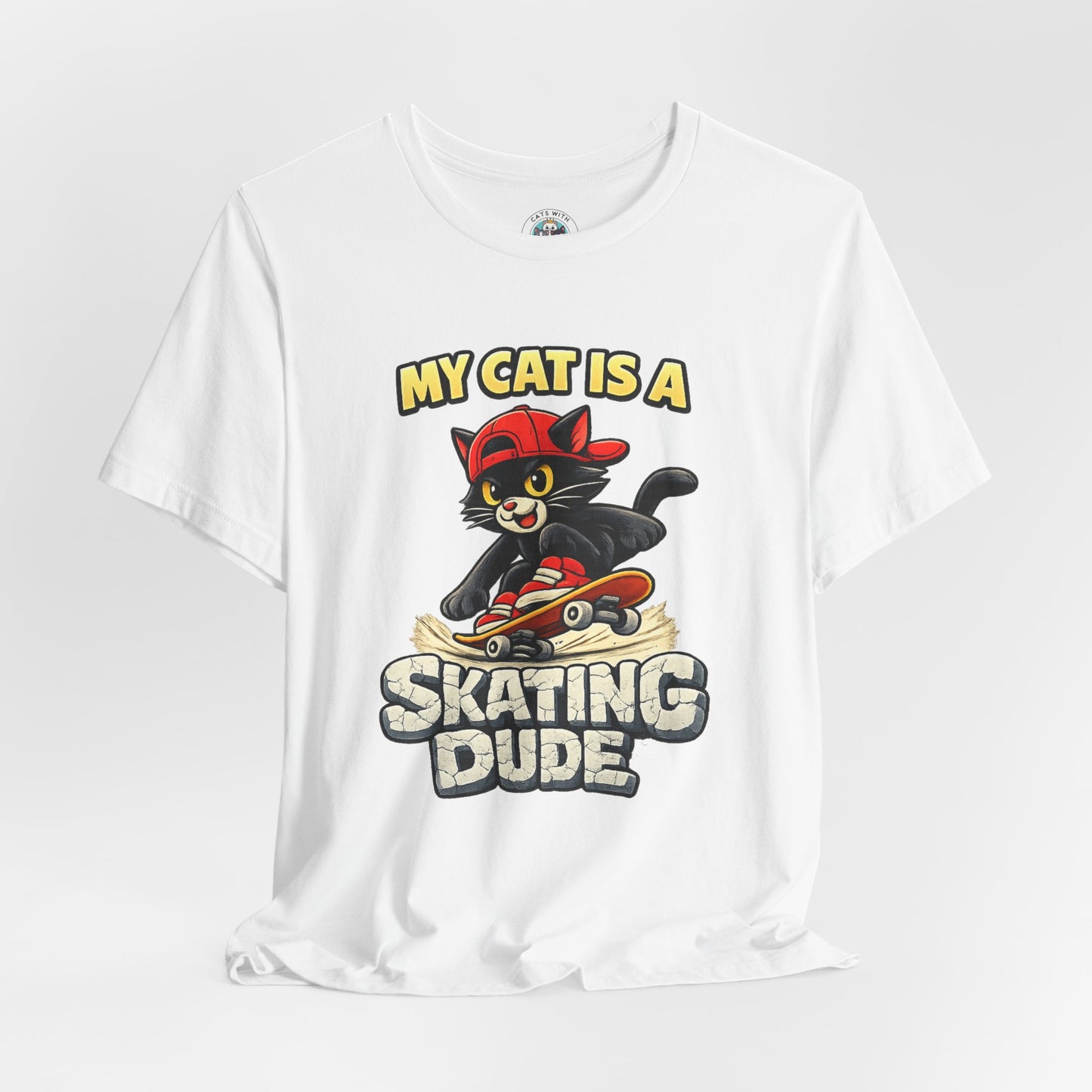 Skater Cat T-Shirt – Funny Skateboarding Cat Tee