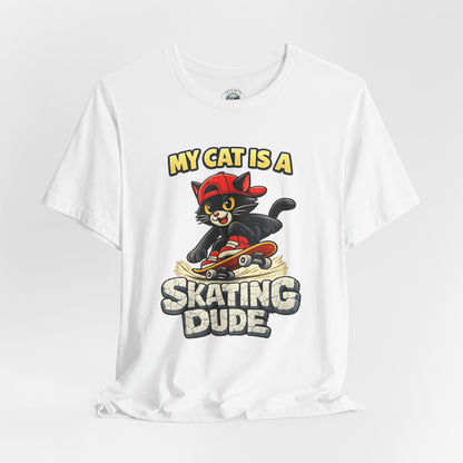 Skater Cat T-Shirt – Funny Skateboarding Cat Tee