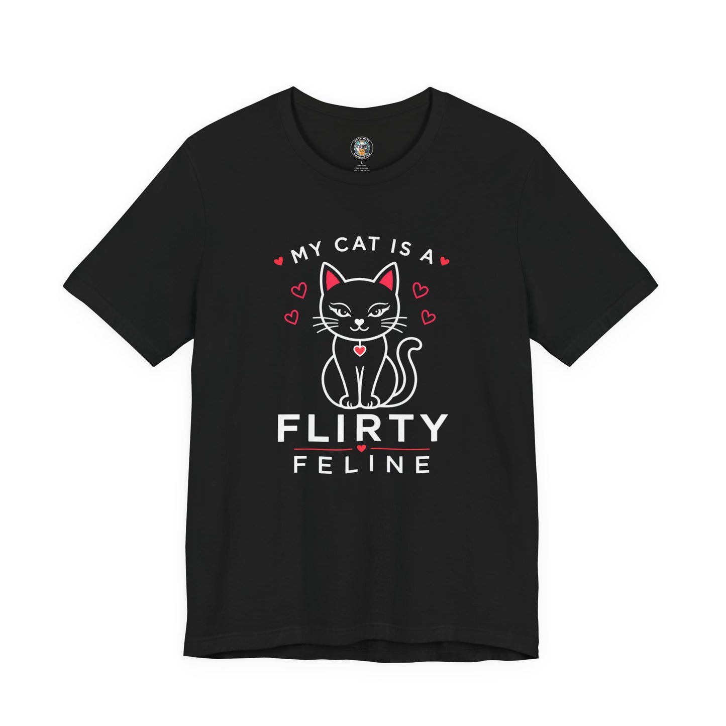 My cat is a Flirty Feline - Simply Purrfect - Dark Cat T-Shirt | Cats With Character