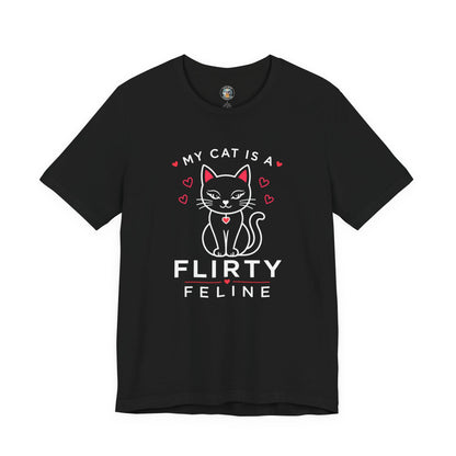 My cat is a Flirty Feline - Simply Purrfect - Dark Cat T-Shirt | Cats With Character