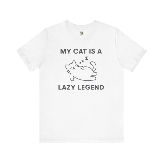 My Cat is a Lazy Legend - Simply Purrfect - Unisex Jersey Short Sleeve Tee
