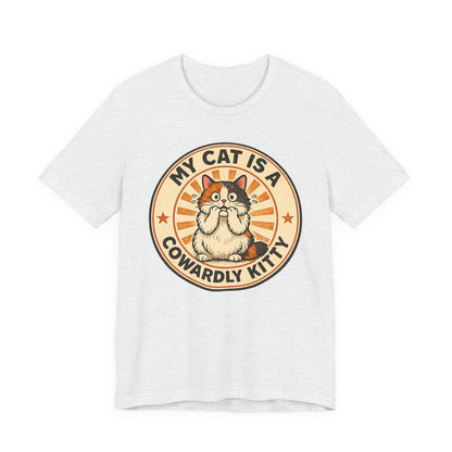 My Cat is a Cowardly Kitty - Retro Whiskers - T-shirt