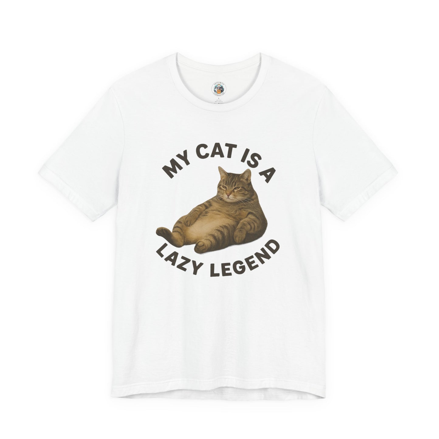 My Cat is a Lazy Legend - Paws in Focus - Unisex Jersey Short Sleeve Tee
