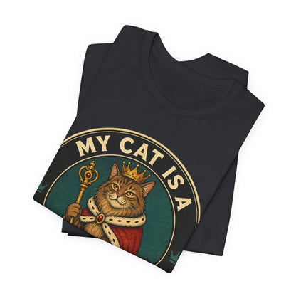 My Cat is a Majestic Moggy - Retro Whiskers - Dark T-Shirt | Cats With Character