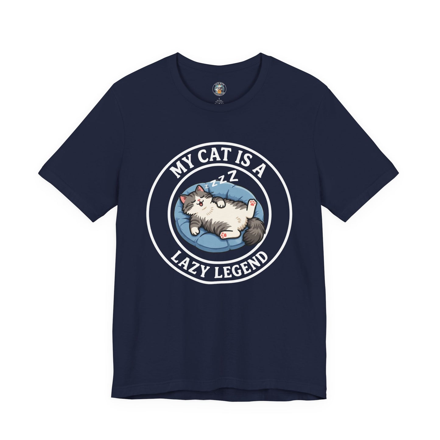 My Cat Is A Lazy Legend – Funny Cat T-Shirt Dark | Cats With Character