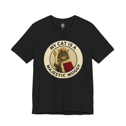 My Cat is a Majestic Moggy - Paws in Focus - Dark Unisex Jersey Short Sleeve Tee