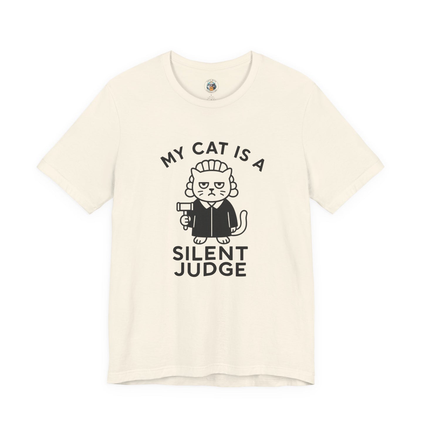 My Cat is a Silent Judge - Simply Purrfect - Unisex Jersey Short Sleeve Tee