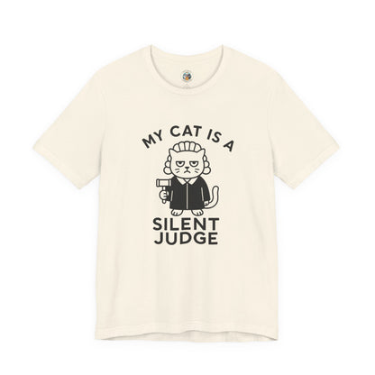 My Cat is a Silent Judge - Simply Purrfect - Unisex Jersey Short Sleeve Tee