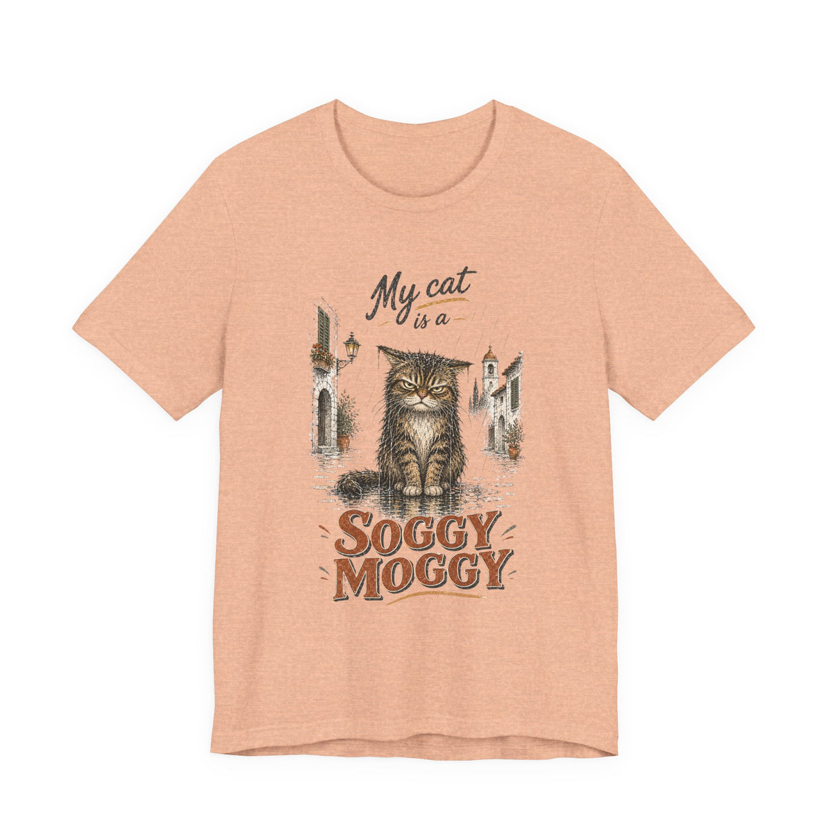 My Cat Is a Soggy Moggy – Retro Whiskers -Cat T-Shirt