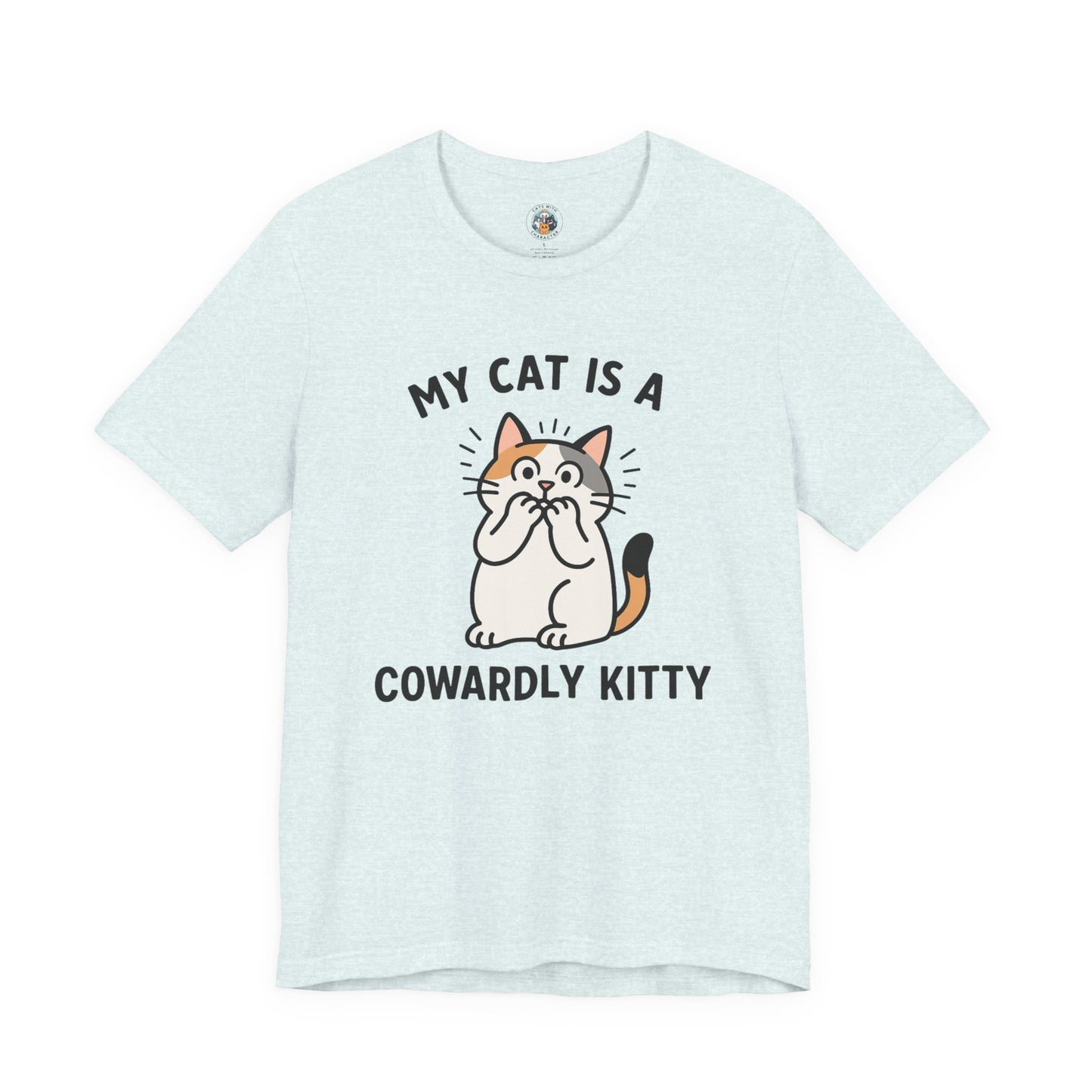 My Cat is a Cowardly Kitty - Simply Purrfect - Unisex Jersey Short Sleeve Tee