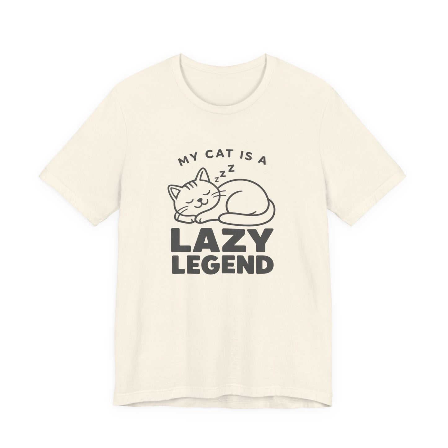 My Cat Is A Lazy Legend – Minimalist Cat T-Shirt | Cats With Character