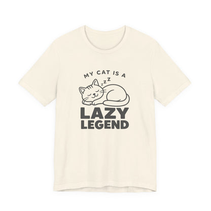 My Cat Is A Lazy Legend – Minimalist Cat T-Shirt | Cats With Character