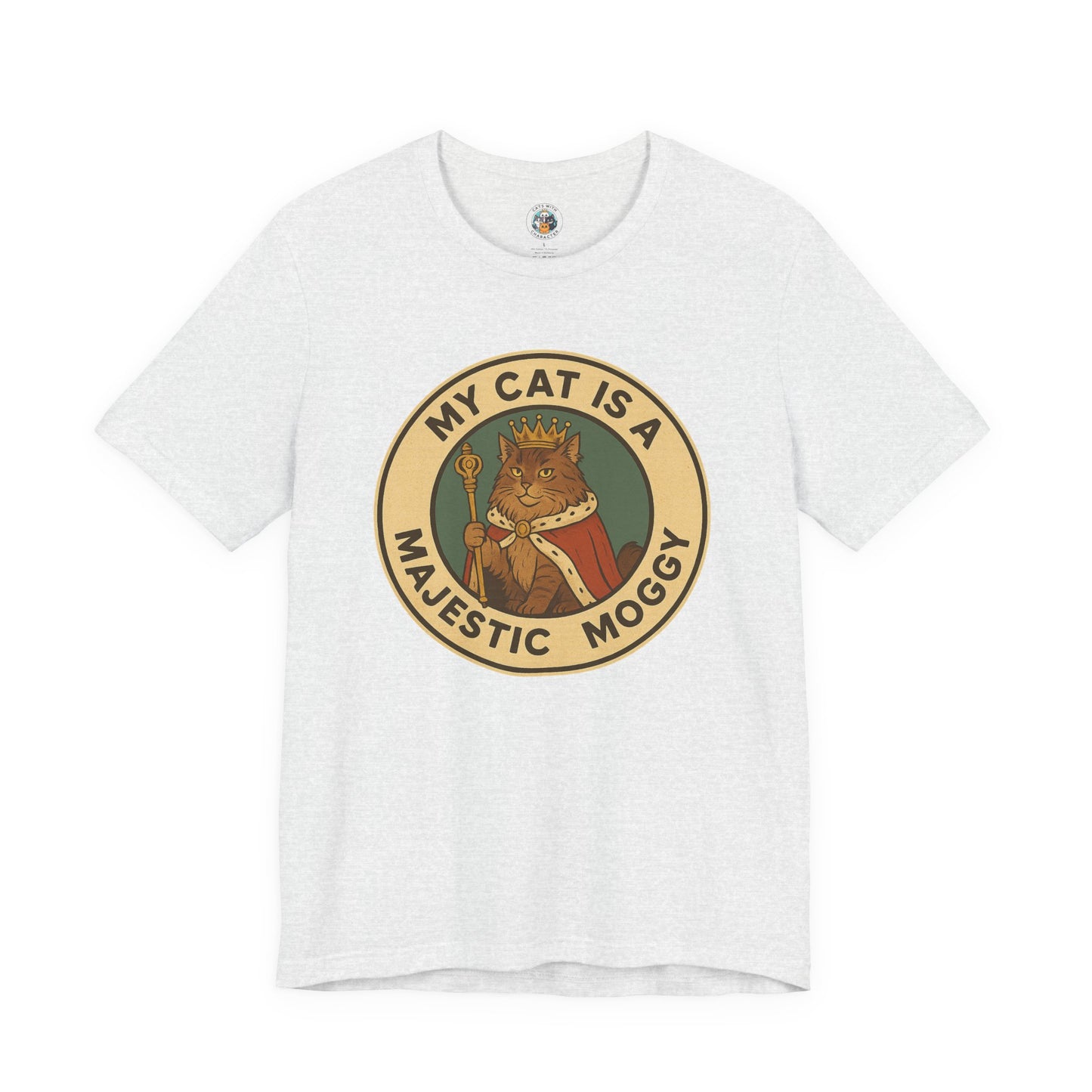 My Cat is a Majestic Moggy - Retro Whiskers - Unisex Jersey Short Sleeve Tee