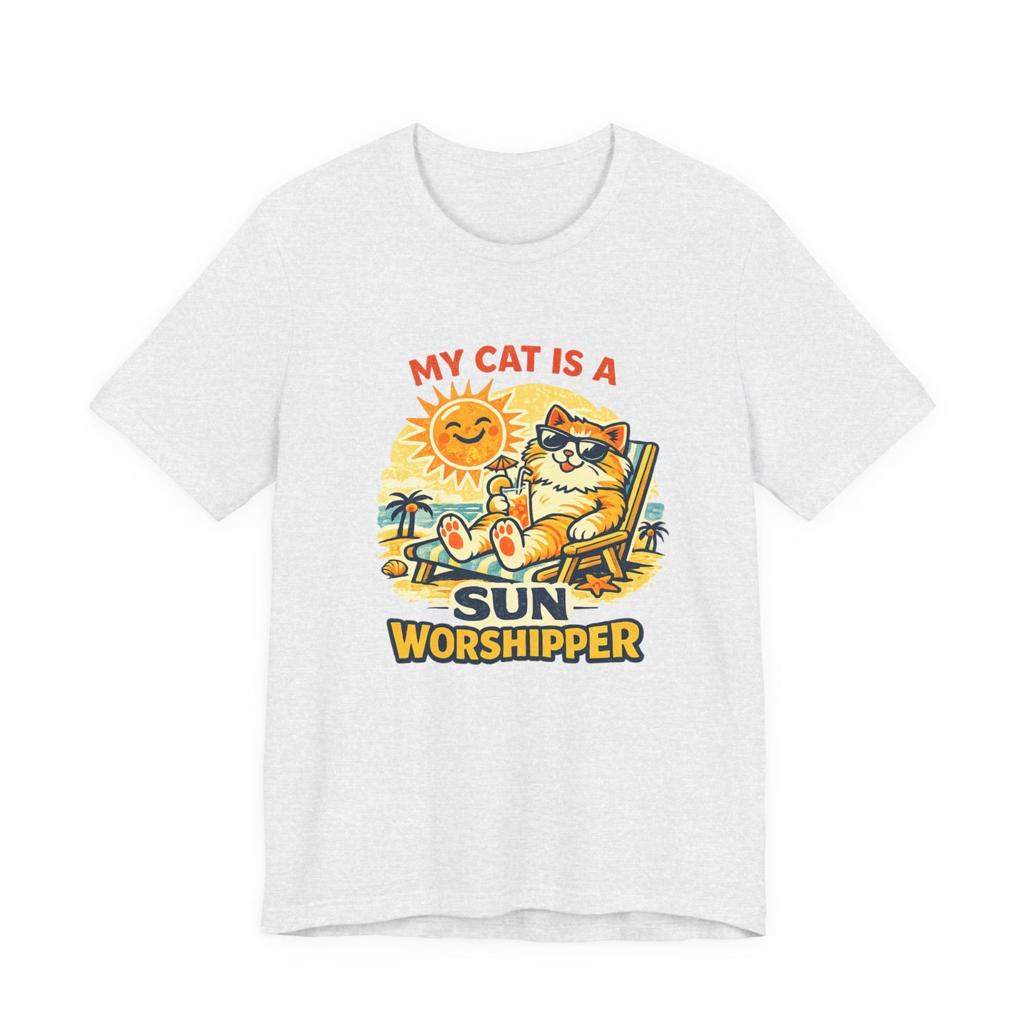 My Cat Is a Sun Worshipper – Funny Cat Beach Shirt