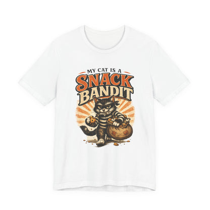 My Cat Is A Snack Bandit – Retro Whiskers - Cat T-Shirt | Cats With Character