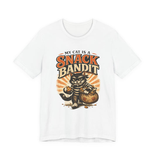 My Cat Is A Snack Bandit – Retro Whiskers - Cat T-Shirt | Cats With Character