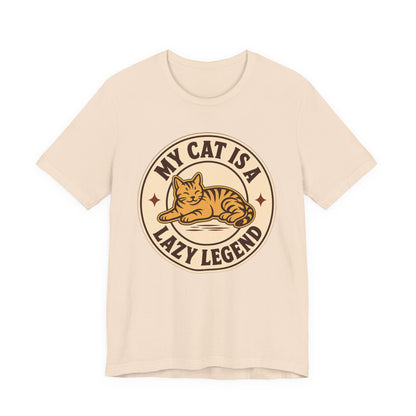 My Cat Is A Lazy Legend – Retro Vintage T-Shirt | Cats With Character