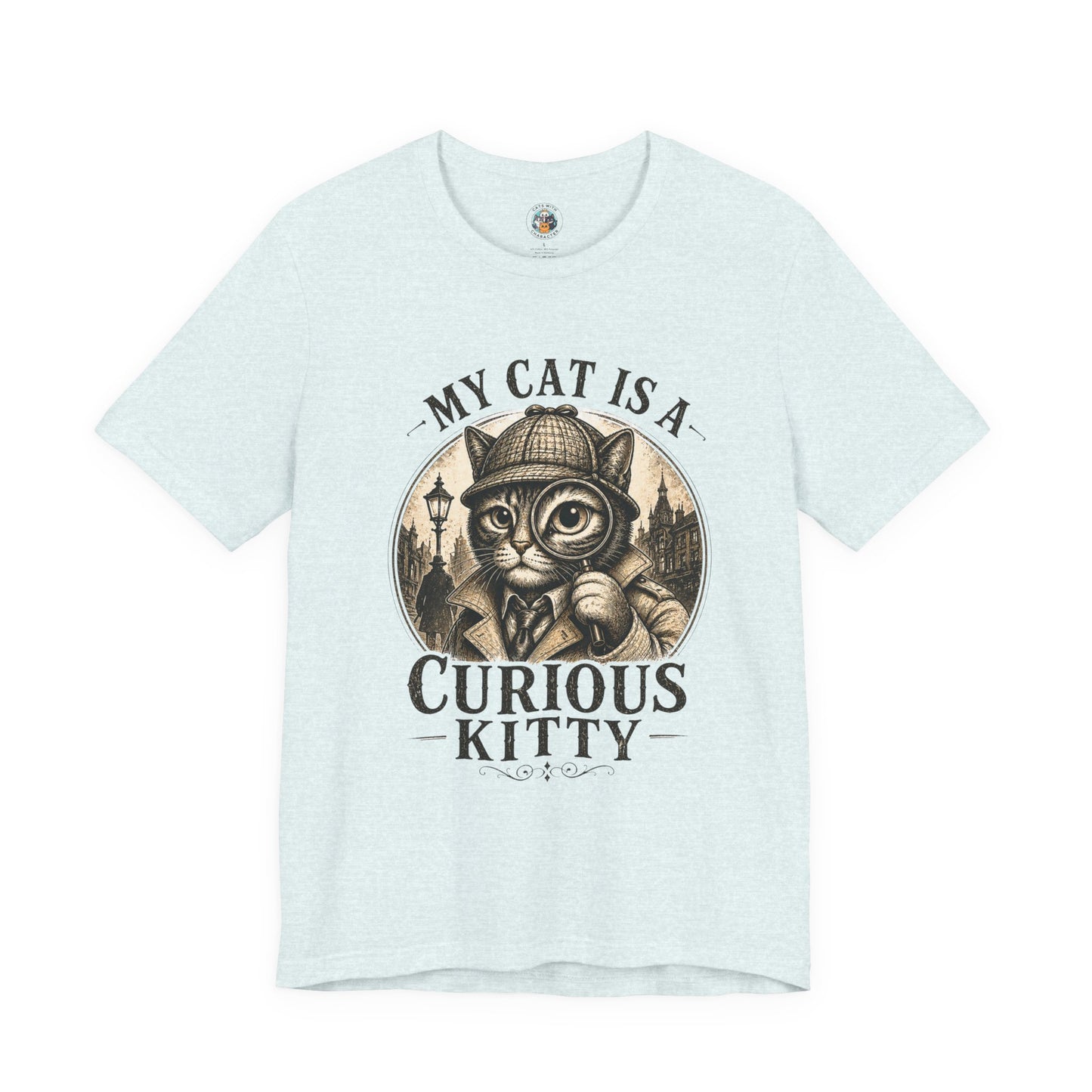 My Cat is a Curious Kitty - Retro Whiskers - T-shirt | Cats With Character