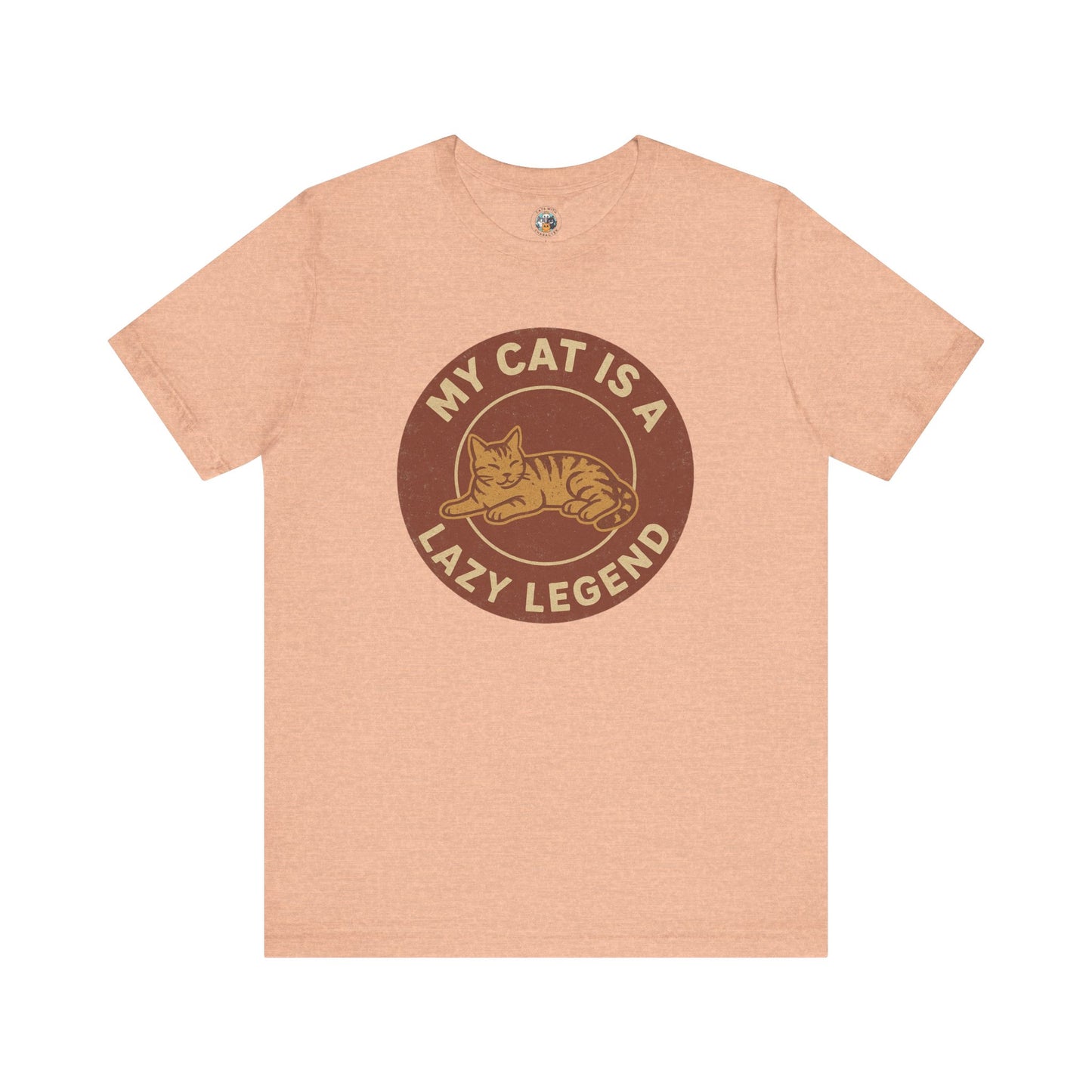 My Cat is a Lazy Legend - Retro Whiskers - Unisex Jersey Short Sleeve Tee