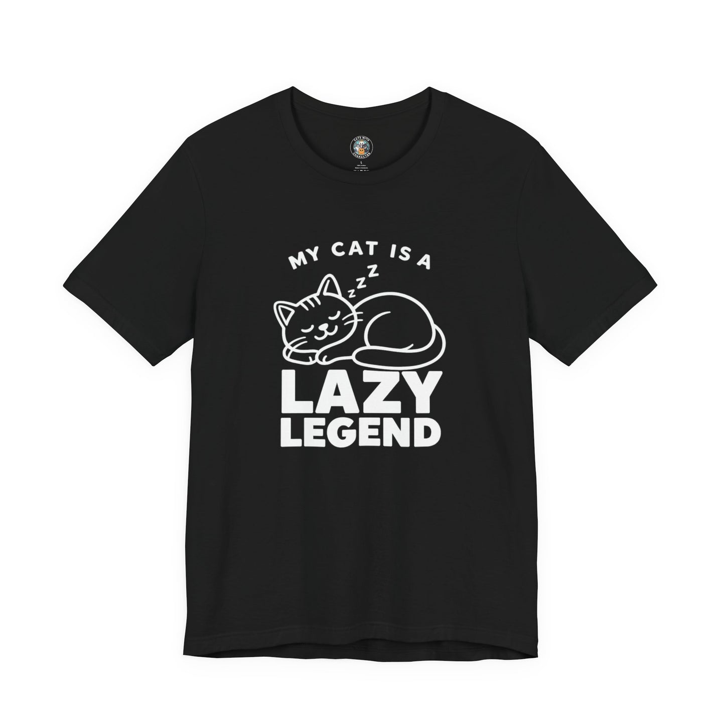 My Cat Is A Lazy Legend – Simply Purrfect Dark Cat T-Shirt | Cats With Character