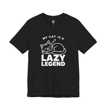 My Cat Is A Lazy Legend – Simply Purrfect Dark Cat T-Shirt | Cats With Character
