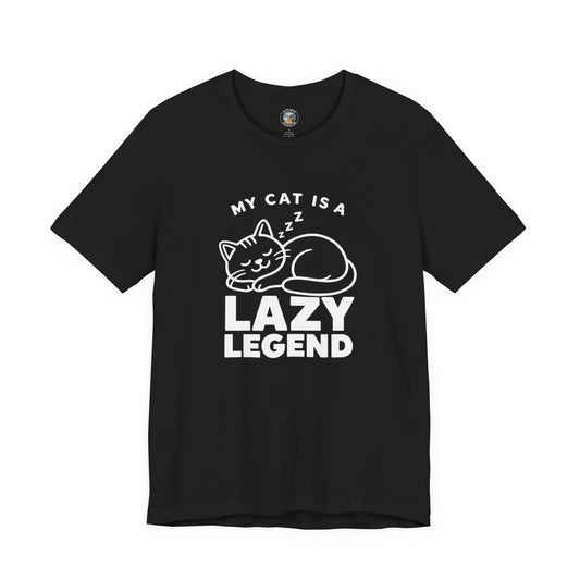 My Cat Is A Lazy Legend – Simply Purrfect Dark Cat T-Shirt | Cats With Character