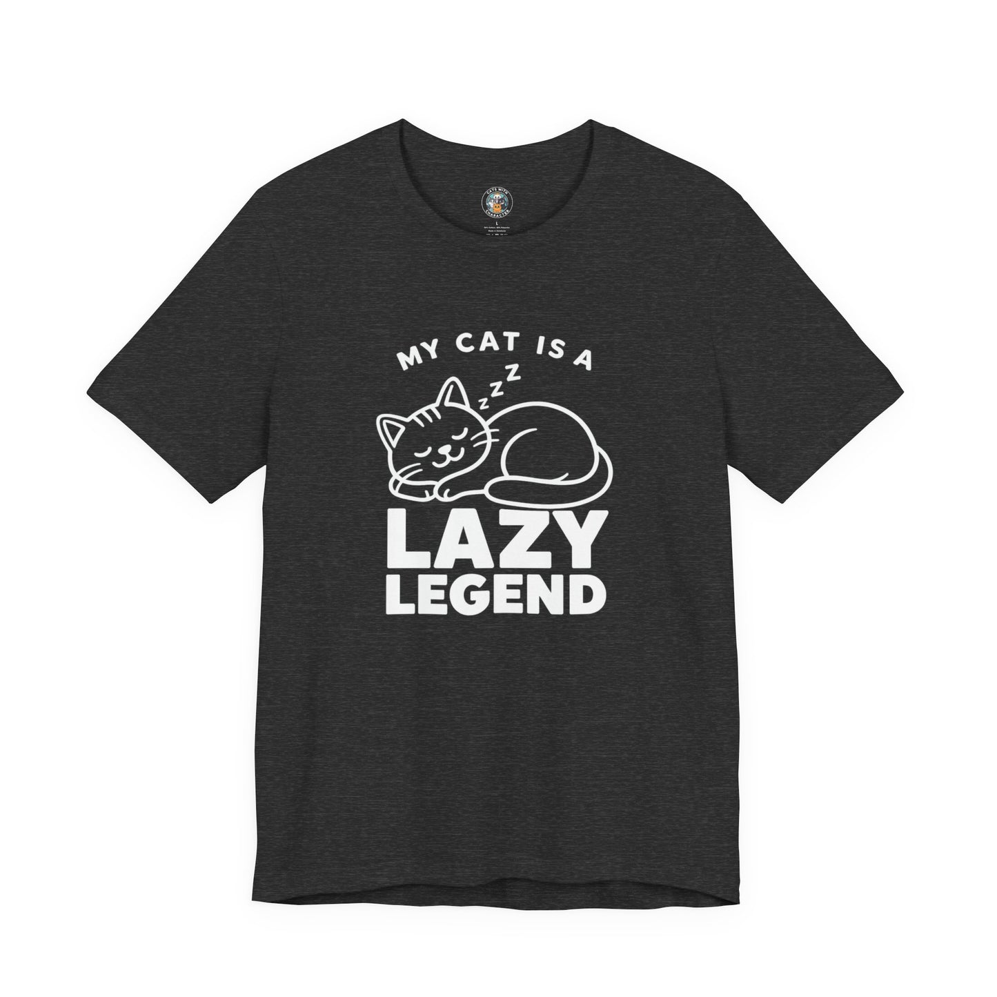 My Cat Is A Lazy Legend – Simply Purrfect Dark Cat T-Shirt | Cats With Character