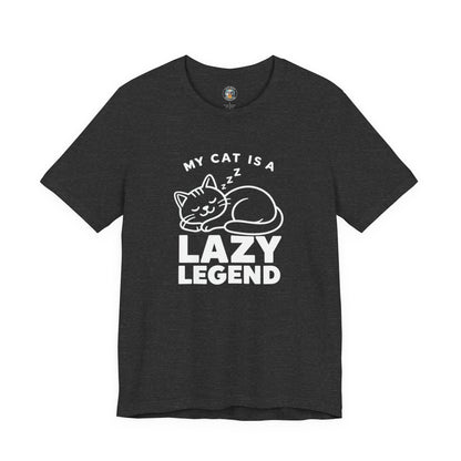 My Cat Is A Lazy Legend – Simply Purrfect Dark Cat T-Shirt | Cats With Character