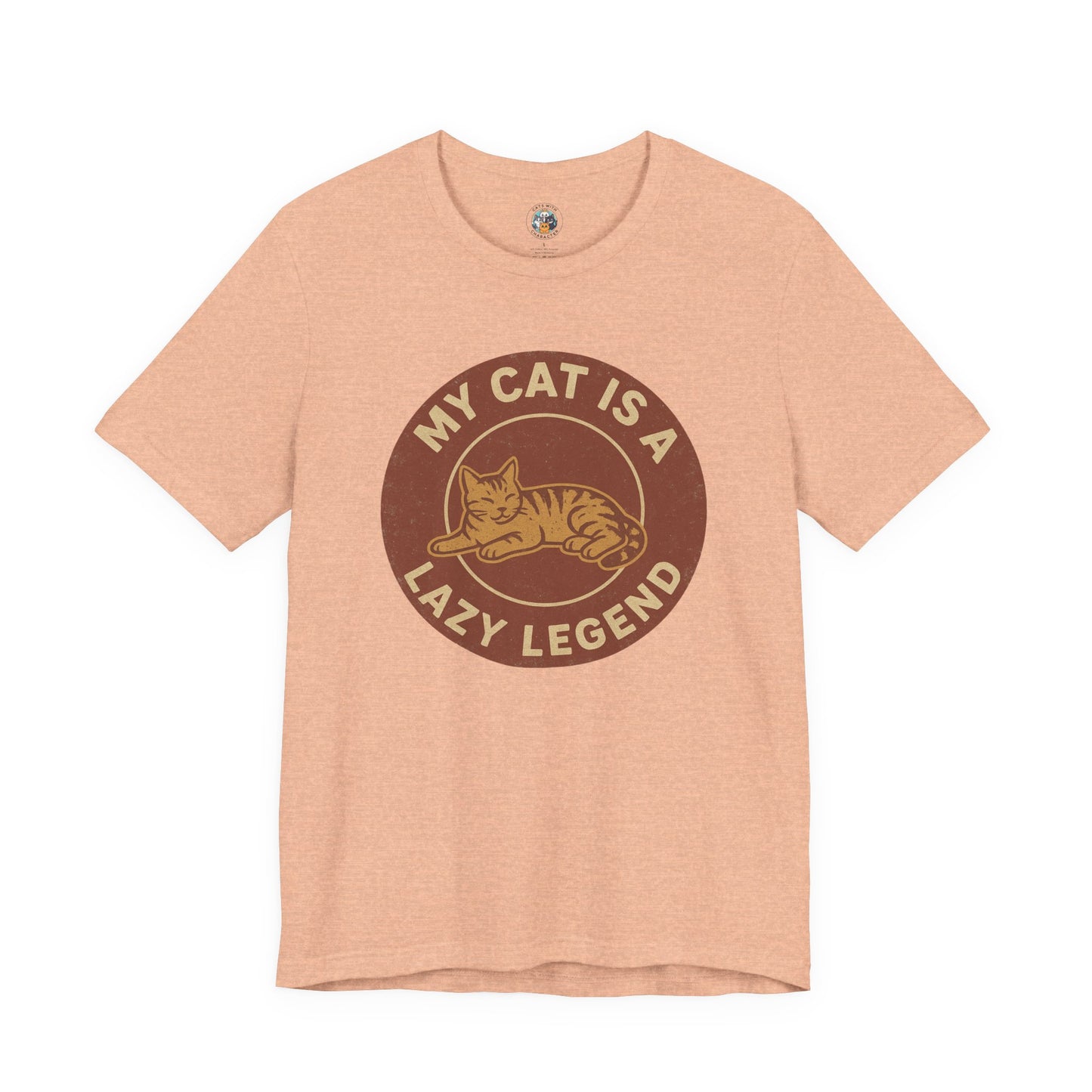 My Cat is a Lazy Legend - Retro Whiskers - Unisex Jersey Short Sleeve Tee