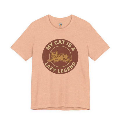 My Cat is a Lazy Legend - Retro Whiskers - Unisex Jersey Short Sleeve Tee