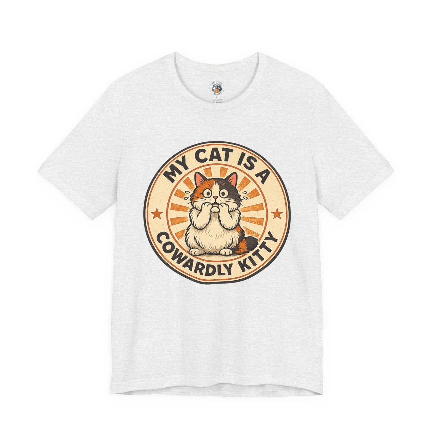 My Cat is a Cowardly Kitty - Retro Whiskers - T-shirt