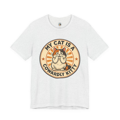 My Cat is a Cowardly Kitty - Retro Whiskers - T-shirt