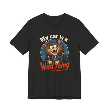 My Cat Is A Wild Thing – Funny Punk Cat T-Shirt | Cats With Character