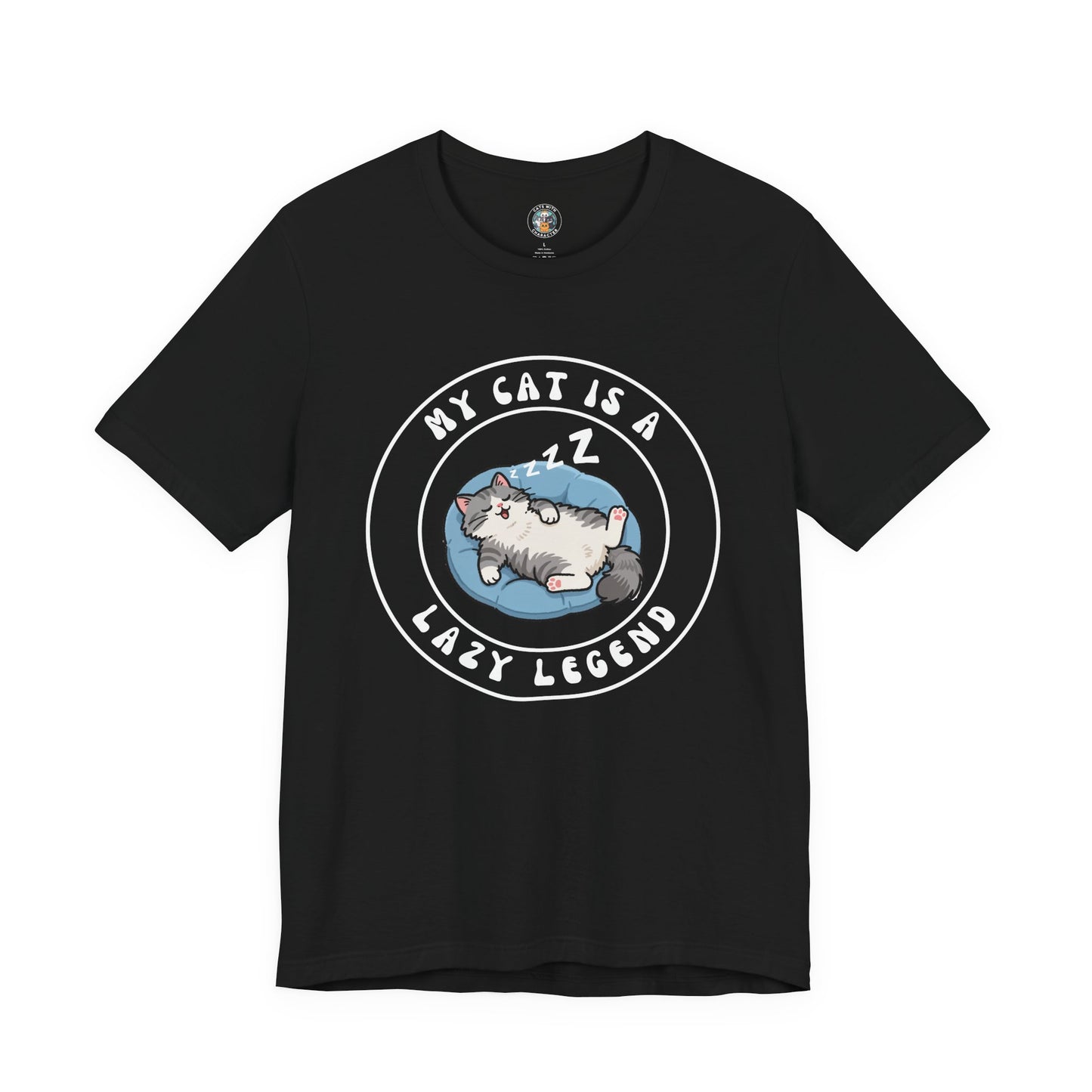 My Cat is a Lazy Legend - Dark- Unisex Jersey Short Sleeve Tee