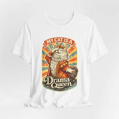My Cat Is A Drama Queen – Retro Whiskers - Cat T-Shirt | Cats With Character