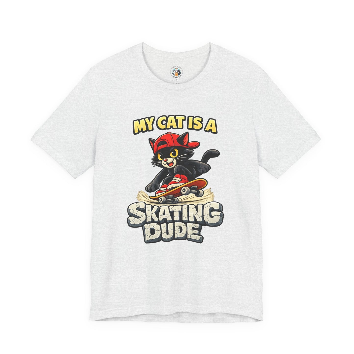 Skater Cat T-Shirt – Funny Skateboarding Cat Tee