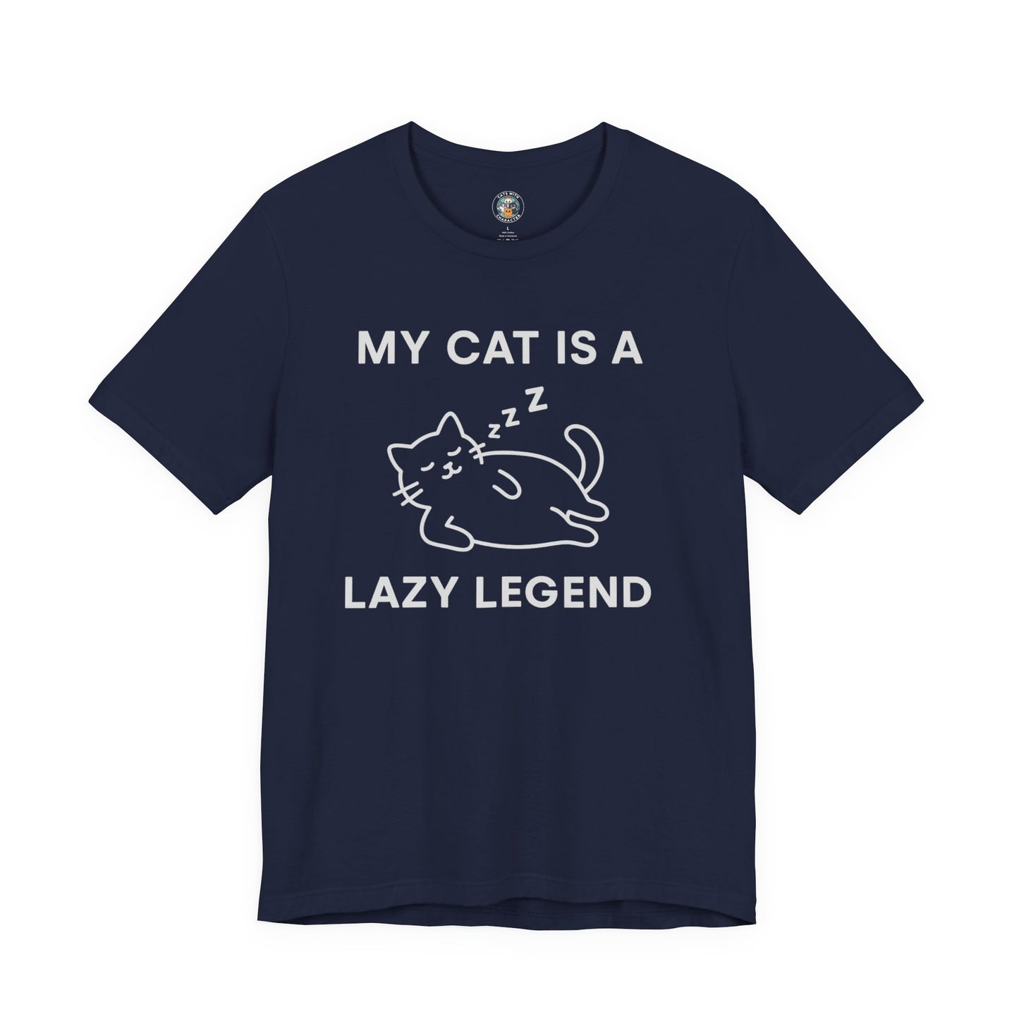 My Cat is a Lazy Legend - Simply Purrfect Dark Unisex Jersey Short Sleeve Tee