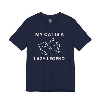 My Cat is a Lazy Legend - Simply Purrfect Dark Unisex Jersey Short Sleeve Tee